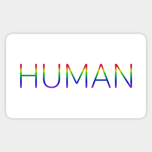 HUMAN LGBTQ rainbow Sticker